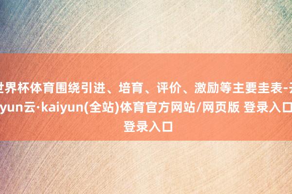世界杯体育围绕引进、培育、评价、激励等主要圭表-开yun云·kaiyun(全站)体育官方网站/网页版 登录入口